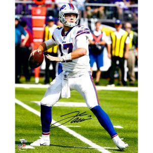Autographed Buffalo Bills Josh Allen Fanatics Authentic 16″ x 20″ Throwing Photograph