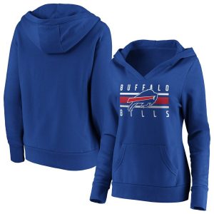 Buffalo Bills Fanatics Branded Women’s Stacked Stripes Pullover Hoodie – Royal