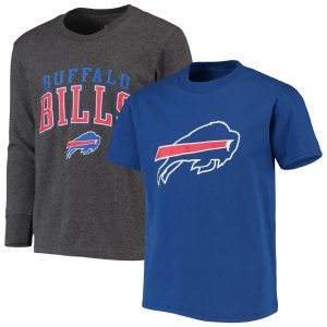 Buffalo Bills NFL Pro Line by Fanatics Branded Youth Short Sleeve & Long Sleeve T-Shirt Combo Pack