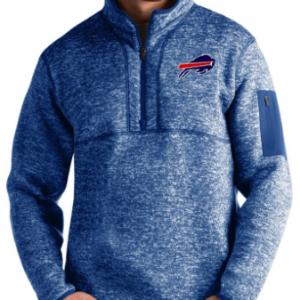 Buffalo Bills Antigua Fortune Quarter-Zip Pullover Jacket – Heather Royal