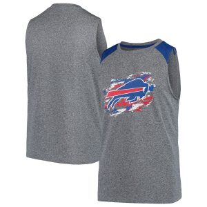 Youth Buffalo Bills Heathered Gray True Colors Sleeveless T-Shirt